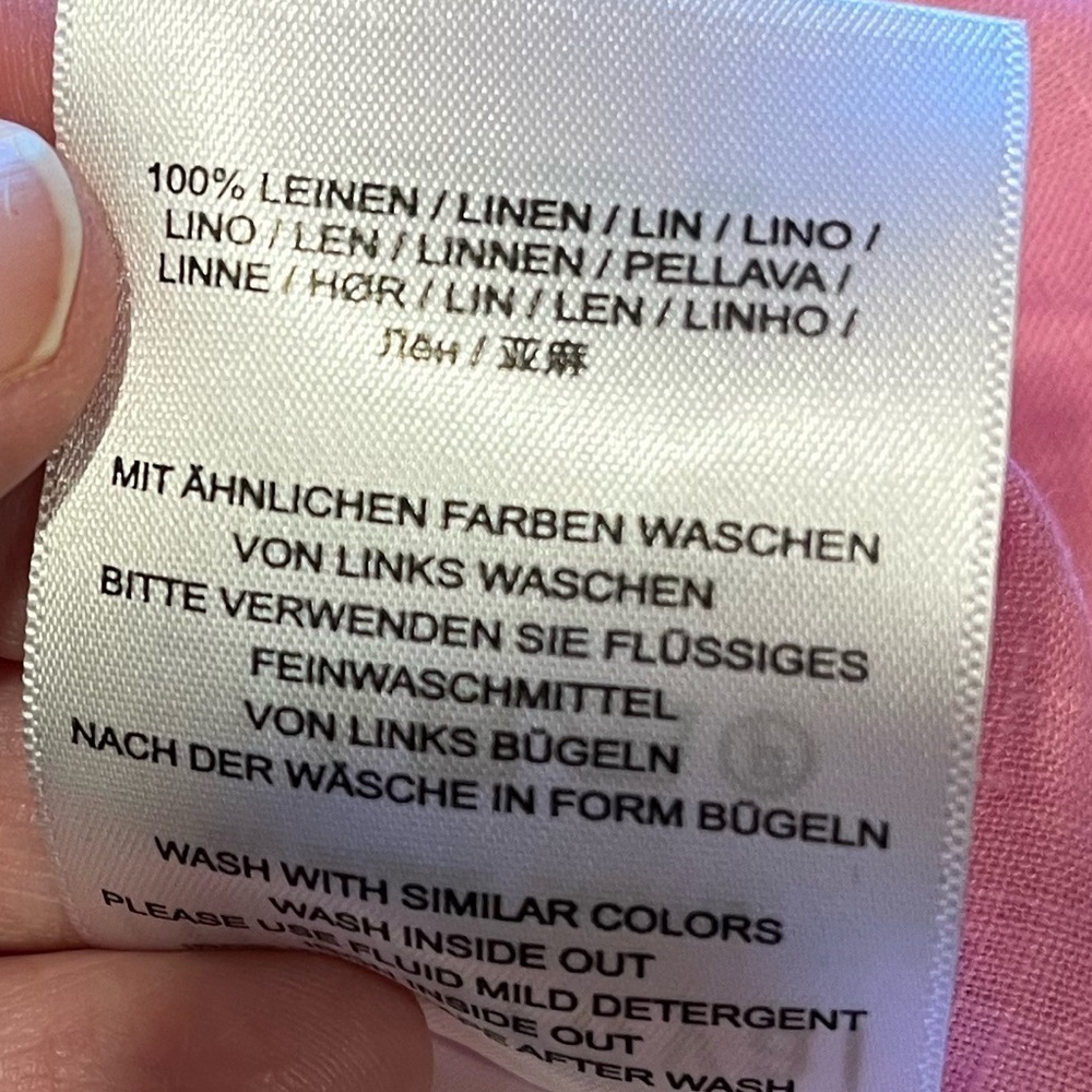 RICH & ROYAL – Pink Linen Top (Estimated M) - Picture 12 of 12